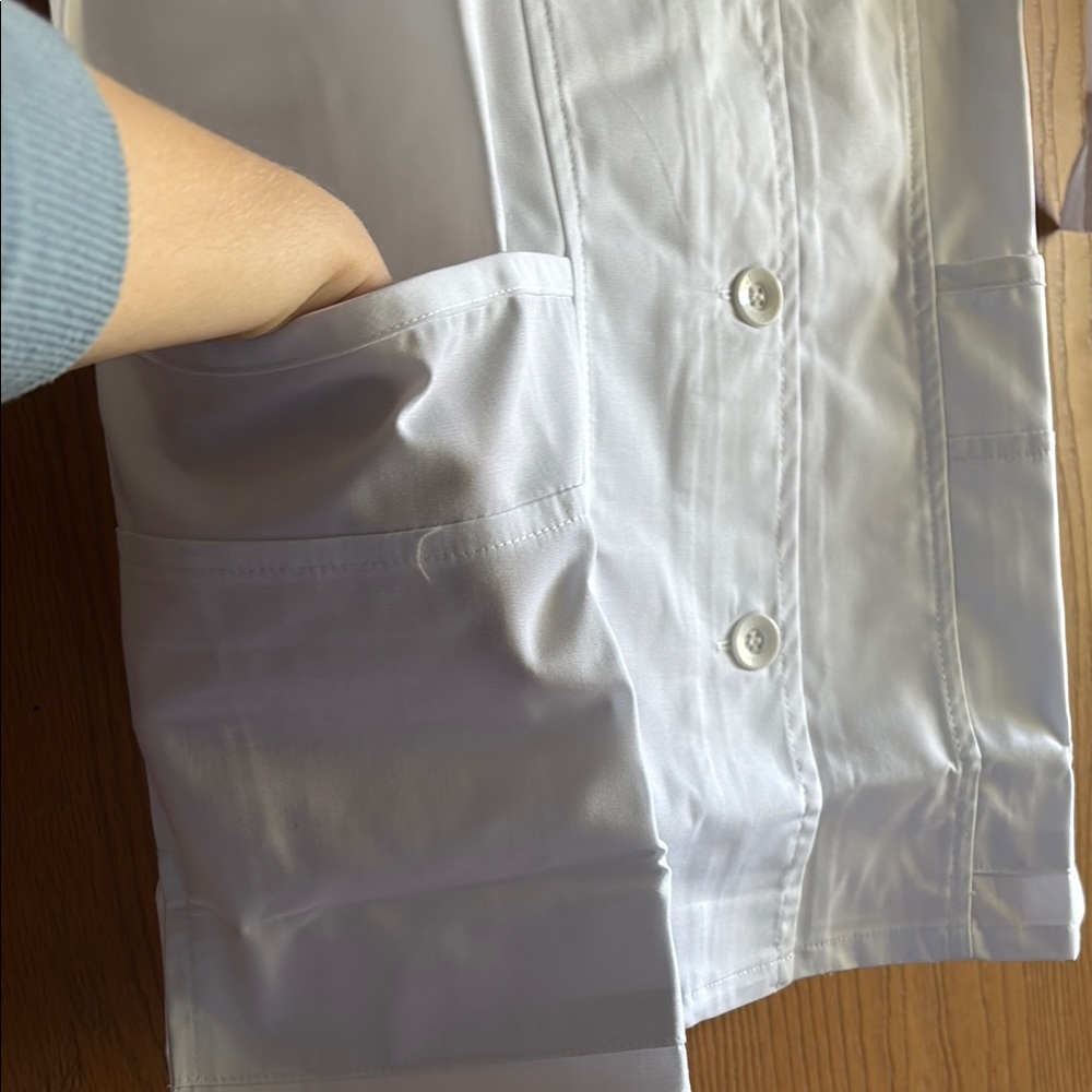 Allheart White Button-Up Lab Coat - Picture 4 of 5